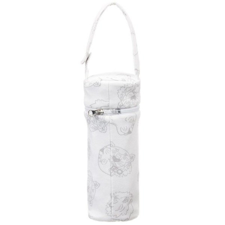 KENZO Kids White tiger print bottle bag