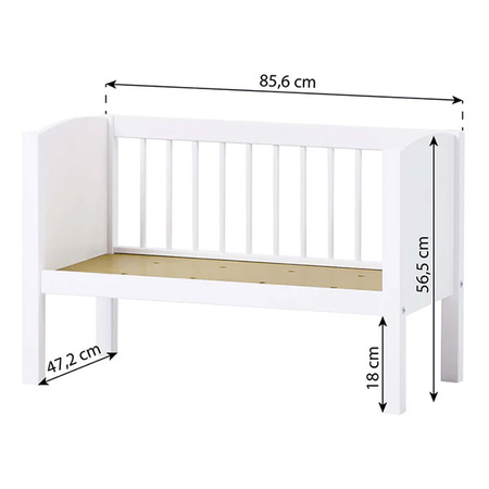 HOPPEKIDS Cradle 40x80 cm, white