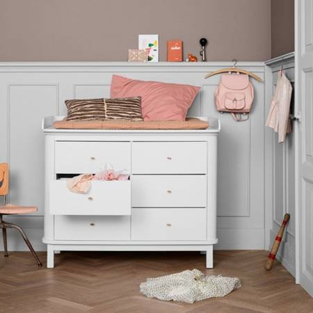 OLIVER FURNITURE WOOD NURSERY TOP LARGE, FOR DRESSER 6 DRAWERS