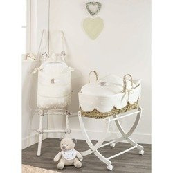NANNY Carry Cot Moses Basket with Cover White