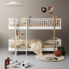 OLIVER FURNITURE WOOD ORIGINAL LOW BUNK BED, WHITE/OAK