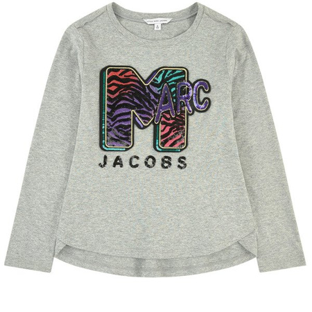 THE MARC JACOBS T-shirt dziewczęcy z długim rękawem szary