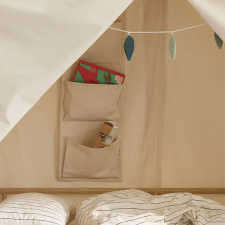 OLIVER FURNITURE Organizer na ścianę z trzema kieszeniami, Natur