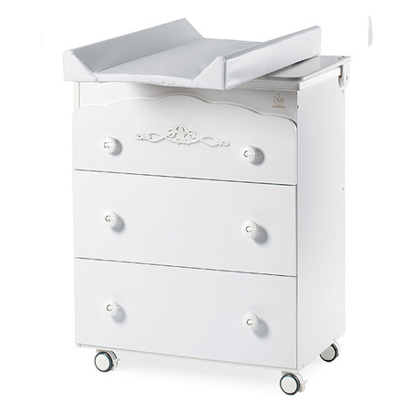 ItalBaby Dresser changing table and with a bathtub, white 