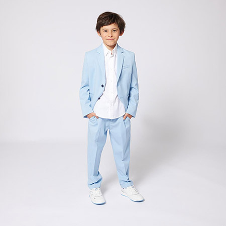 BOSS Kids Boys two-piece suit, light blue