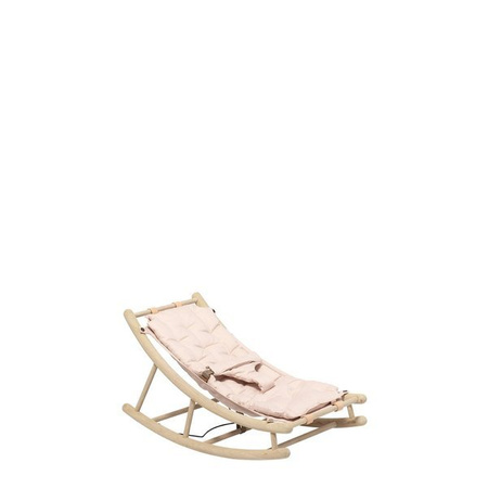 OLIVER FURNITURE WOOD BABY & TODDLER ROCKER, OAK/ROSE