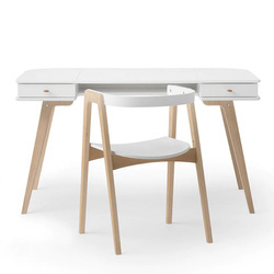 OLIVER FURNITURE Дитячий стіл з білого дерева, висота 66 см, зі стільцем