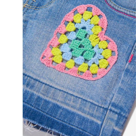 BILLIEBLUSH Girls blue jeans shorts with heart