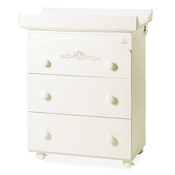 ItalBaby Dresser changing table and with a bathtub, ecrue