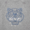 KENZO Kids Pajacyk niemowlęcy z dzianiny szary z nadrukiem Tiger