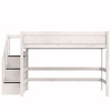 LIFETIME Kidsrooms Łóżko wysokie 152 cm ze schodkami 120x200 cm, whitewash