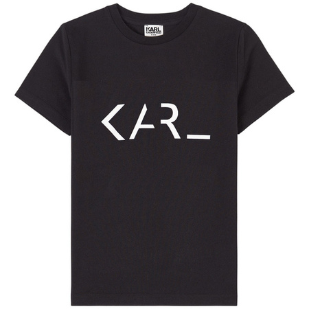 KARL LAGERFELD KIDS T-shirt dziecięcy z krótkim rękawem czarny