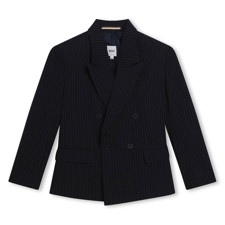 BOSS Kids Boys two-piece navy striped suit