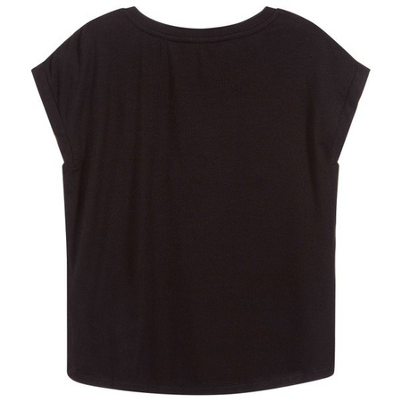 DKNY T-shirt dziewczęcy z krótkim rękawem z nadrukiem czarny