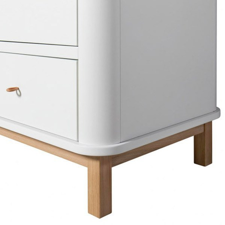 OLIVER FURNITURE Wood Дитяча шафа WOOD з трьома дверима, білий/дубовий колір