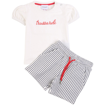 TRUSSARDI Short sleeve tee-shirt and bermuda striped shorts