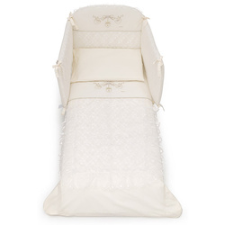 italbaby Komplet pościeli dziecięcej 3-częściowy Classic, ecru