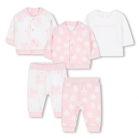 The Marc Jacobs Baby Girl Three-Piece Reversible Tracksuit, Pink