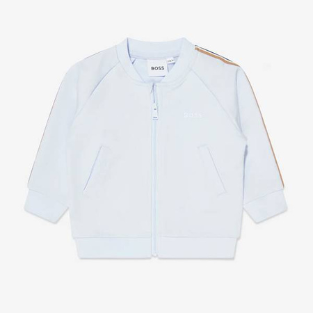 BOSS KIDS Baby boys white and blue 3-piece organic cotton tracksuit