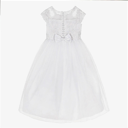 SARAH LOUISE Girls white organza communion dress