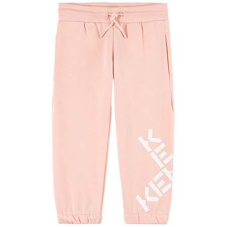 KENZO Kids Spodnie dziewczęce dresowe różowe
