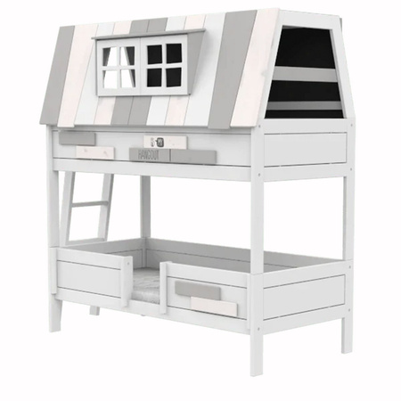 LIFETIME Kidsrooms Bunk Bed with Ladder 90x200 cm My Hangout, white