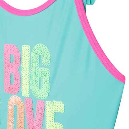 BILLIEBLUSH Girls one piece aque green swimming costume