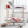  OLIVER FURNITURE Двоярусне ліжко Wood Original Bunk Loft 90x200 см, білий/дубовий колір