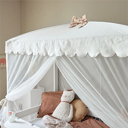 LIFETIME Kidsrooms Canopy for Canopy Bed, Cat & Bow