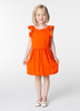 CARREMENT BEAU Sukienka dla dziewczynki na ramiączkach pomarańczowa