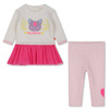 BILLIEBLUSH Girl's pink dress and leggings set 