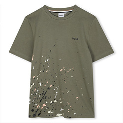BOSS KIDS T-shirt chłopięcy z krótkim rękawem zielony