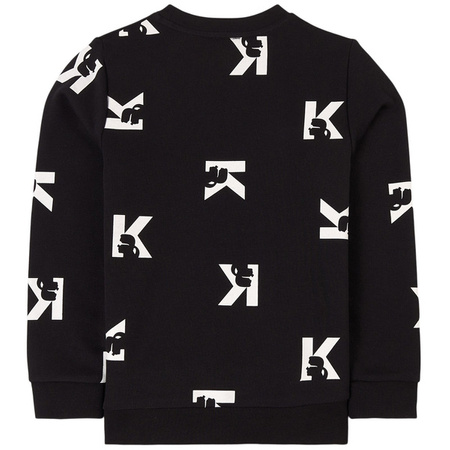 KARL LAGERFELD KIDS Bluza chłopięca czarna z logo