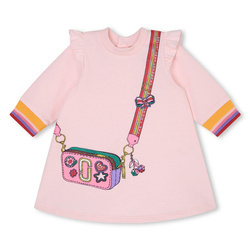 THE MARC JACOBS Baby girls long sleeves bag print dress in pink