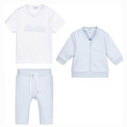 BOSS KIDS Boys Blue Cotton Tracksuit