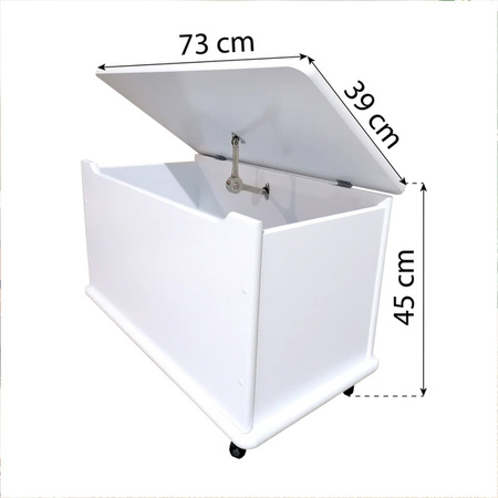 HOPPEKIDS Kids wooden toys chest, white