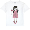 LITTLE MARC JACOBS T-shirt biały z nadrukiem 