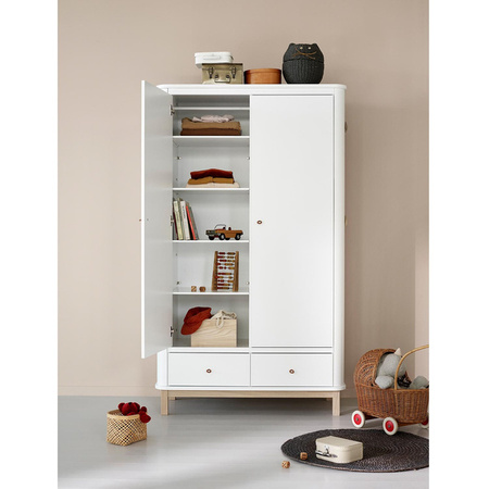 OLIVER FURNITURE Szafa dziecięca dwudrzwiowa WOOD biała