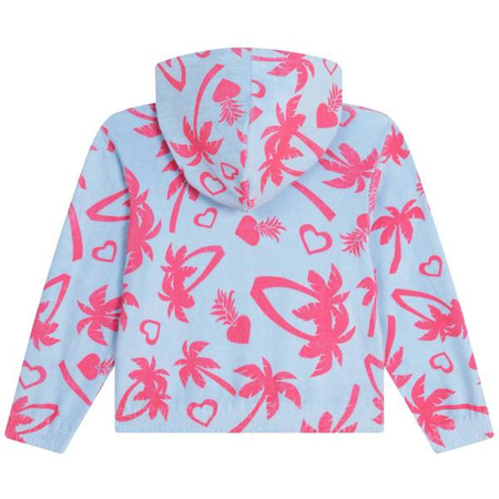 Billieblush Bluza dziewczęca z kapturem niebieska z nadrukiem