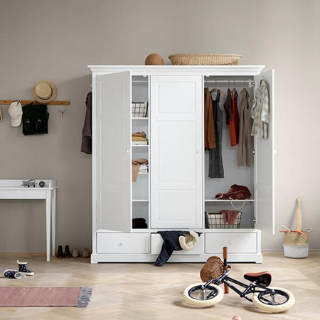 OLIVER FURNITURE Дитяча шафа з трьома дверима, біла
