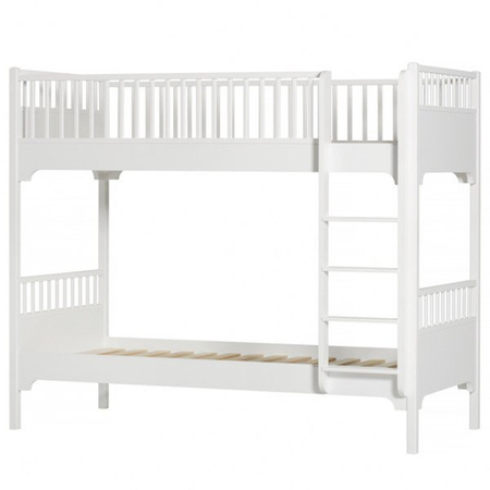  OLIVER FURNITURE Seaside Łóżko piętrowe białe z pionową drabinką