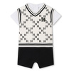 KARL LAGERFELD Kids Baby boys white and black logo romper