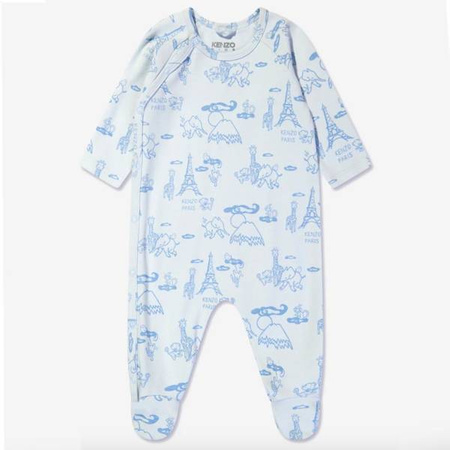 KENZO Kids Baby boys organic cotton babygrows set in blue