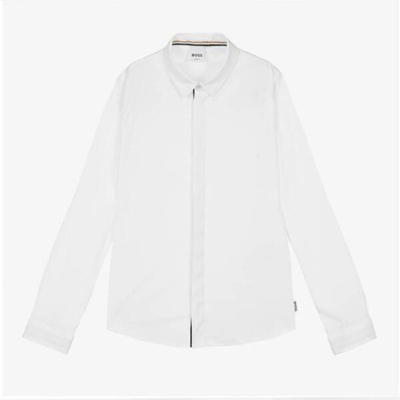 BOSS Kids Boys long sleeve white shirt