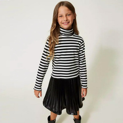TWINSET Girls striped turtleneck jumper