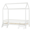  HOPPEKIDS  ECO Dream Łóżko dziecięce domek 90x200 cm ze schodkami białe