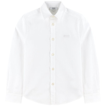 BOSS Kids Koszula chłopięca z długim rękawem biała