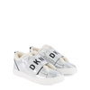 DKNY Sneakersy dziecięce ocieplane futerkiem srebrne