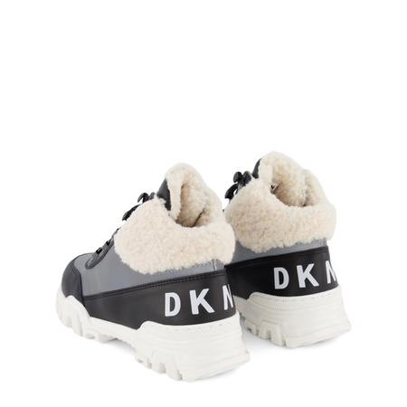 DKNY Sneakersy dziecięce za kostkę ocieplane futerkiem