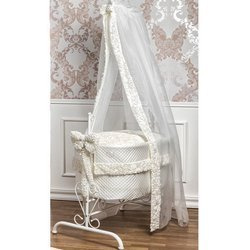 PICCI FLORA Kołyska dziecięca z pościelą i baldachimem